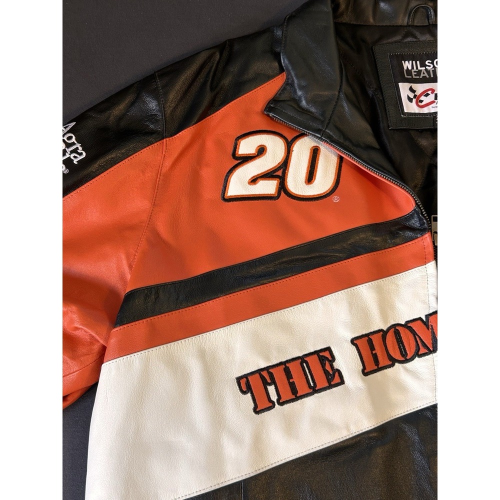 Vintage Tony Stewart #20 NASCAR Racing Wilson's Leather Jacket Sz XXL - Picture 5 of 16